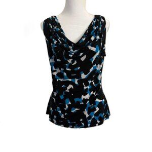 CK Black and Teal Blouse